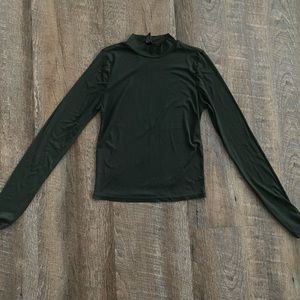 Forever 21 army green mesh top